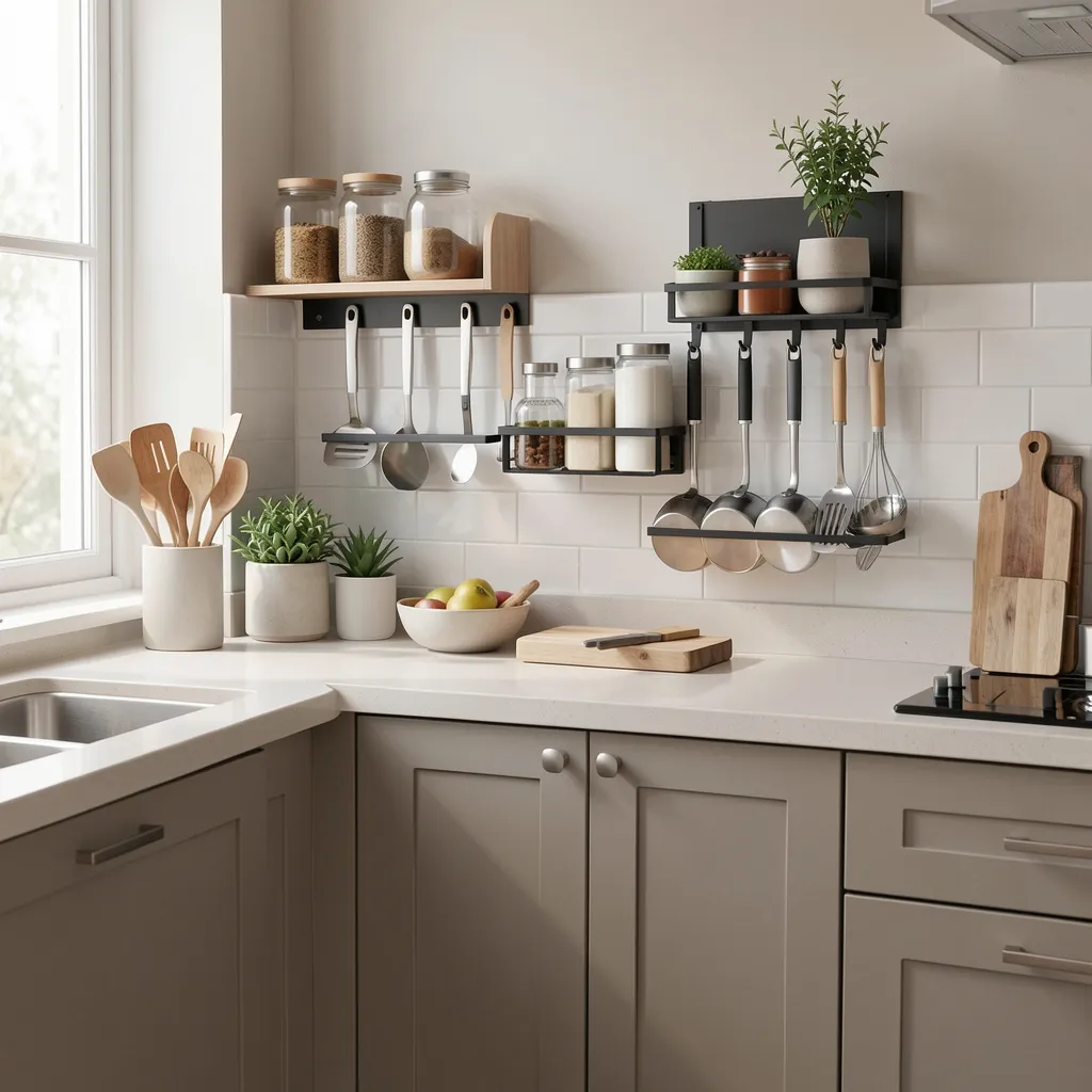 Minimal workspace with laptop and terms document