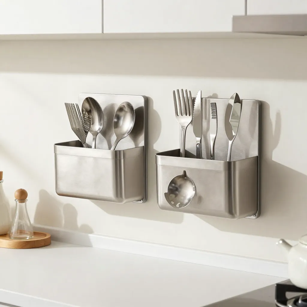 Magnetic strip mounted on a light wall