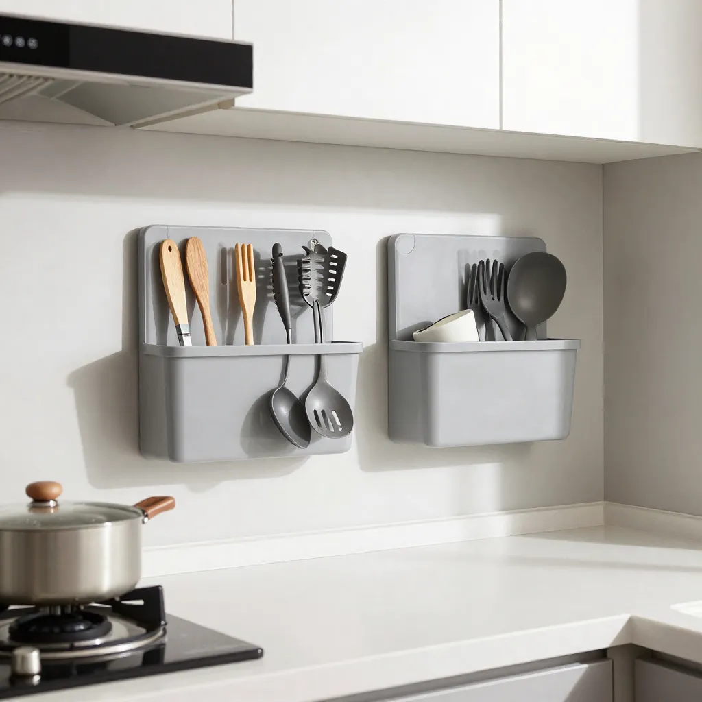 Selection of magnetic hooks and small kitchen tools